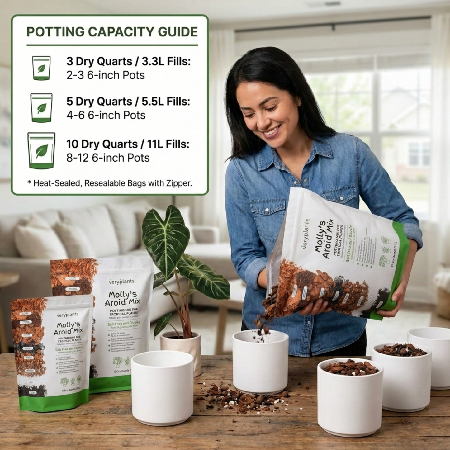 Molly's Aroid Mix - Premium Tropical Plant Soilless Potting Mix