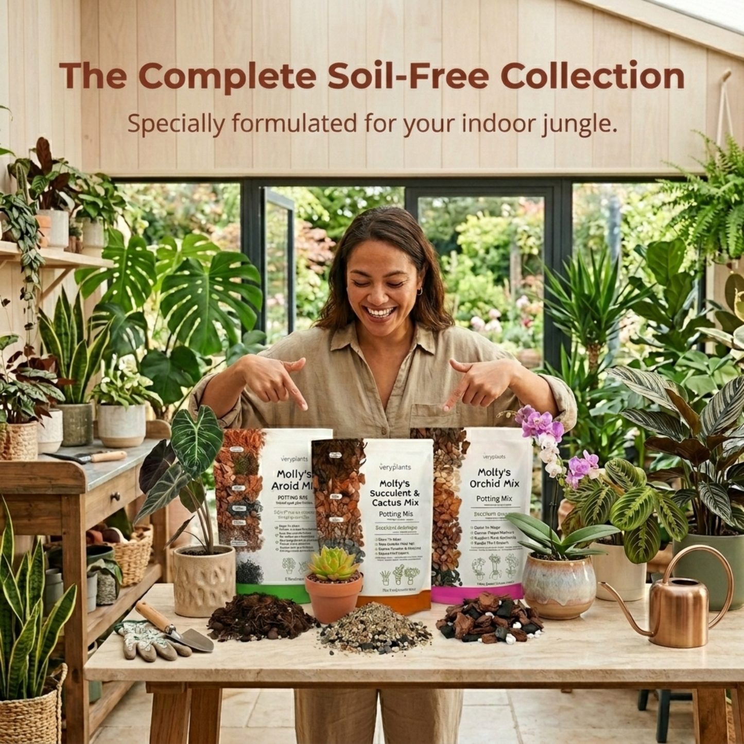 Molly's Succulent Mix - Premium Gritty Soilless Potting Mix for Succulents, Cactus and Bonsai