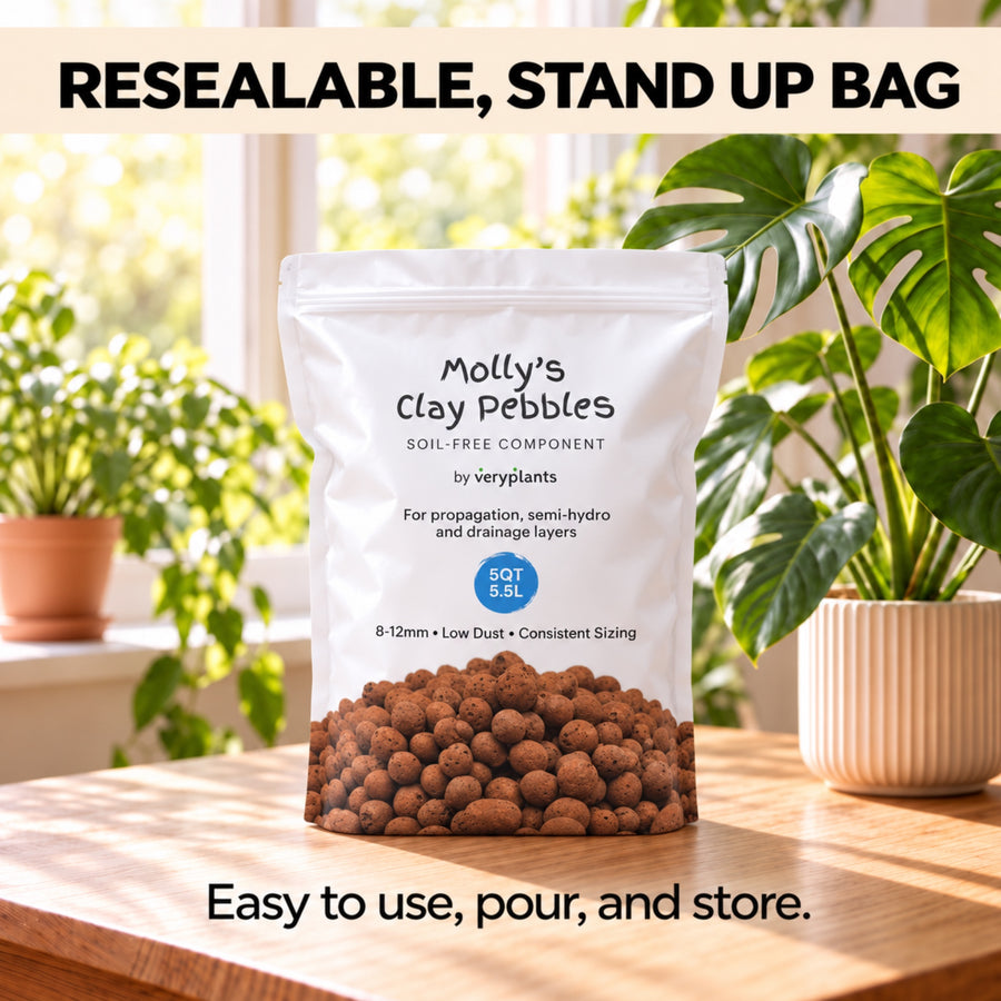 Molly's Clay Pebbles resealable stand-up bag