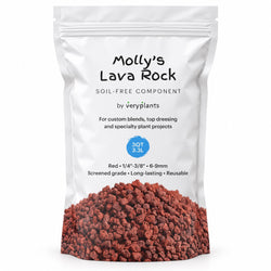 Molly's Lava Rock 3 quart (3.3 L) bag, red, screened 1/4 to 3/8 inch (6 to 9 mm)